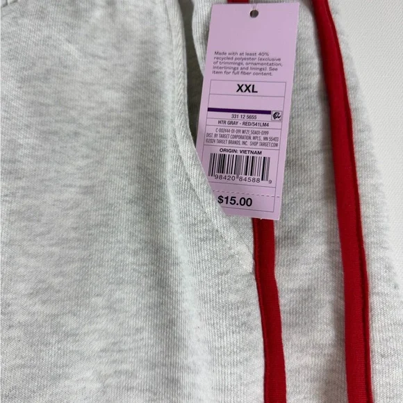 Wild Fable™ Women's Game Day Terry Pull-On Shorts - Heather Gray/Red XXL - Picture 7 of 10